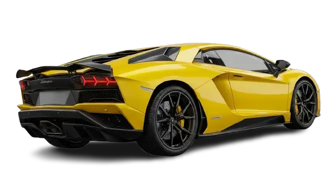 A brilliant yellow Lamborghini Aventador S supercar, representing the trusted, transparent, and flexible exotic car rental services offered by Exotic Rental Calgary.
